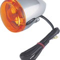 Bikers Choice Chrome Bullet Rear Turn Signal for Harley-Davidson with Amber Lens