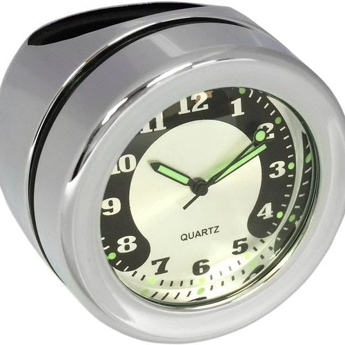 Drag Specialties Handlebar Clock Chrome 1.25" Mount