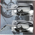 HardDrive Original Style Short Stem Tapered Mirror Set Chrome 18-501 Harley