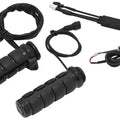 Kuryakyn Heated Tbw Iso Grips Gloss Black #6472 Harley Davidson