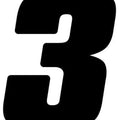 Dirt Digits Vinyl Numbers 4"H Black #3 3-Pack