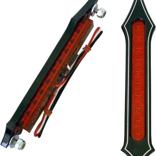 Accutronix Tribal Slotted LED Bag Lights Red Lens Black