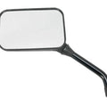 Emgo GP Deluxe Mirror Rectangular Left 10mm Long Stem Black Universal