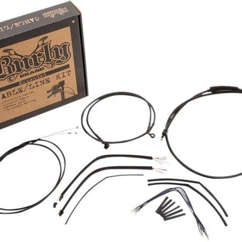 Burly Cable/Brake Line Kit for 16" Bars Black B30-1108 Harley Davidson Sportster