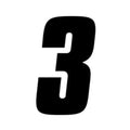 Factory Effex 4" Factory Number #3 Black 3-Pack