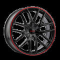 Touren 3260 TR60 16x7 Gloss Black Wheel with Red Ring for 5x100/114.3 Vehicles