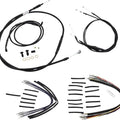 Burly Handlebar Cable/Line Kit for 14" Jail Bars Black w/o ABS #B30-1148
