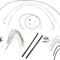 Burly Cable/Brake Line Kit for 14" Ape Hangers Stainless Braid #B30-1052