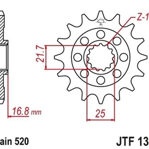 JT Front Sprocket 520 15T #JTF1373.15 for Honda NC700/CTX700/NM4