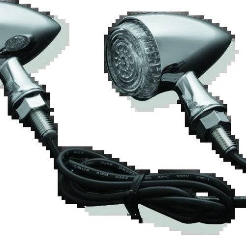 Kuryakyn For Torpedo Indicator LED Amber Lights Turn Only Chrome Part 2508