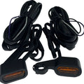 Drag Specialties LED Handlebar Marker Lights Glossy Black Amber #272144