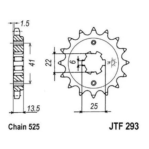 JT Front Sprocket 525 16T for Honda VT600C Shadow 600 Vlx 1988