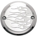 Joker Machine 2-Hole Points Cover Flamed Chrome #921102FC Harley Davidson