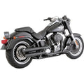 Vance & Hines Twin Slash Slip-On Mufflers Black Harley Davidson FatBoy/Softail