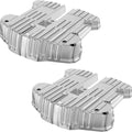 Rough Crafts Grooved Rocker Box Lids Chrome #RC-610-001 Harley Davidson