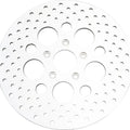 HardDrive Drilled Vented Front Brake Rotor Polished 144613 Harley Davidson