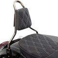 Drag Specialties Double Diamond Pad for Round Tapered Sissy Bars Black/Silver