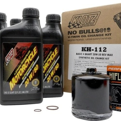Klotz Synthetics Basic Synthetic Engine Oil & Filter Kit 20W-50 4 Quart #KH-112
