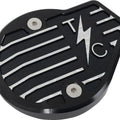 Thrashin Supply Co. Gen 2 Cam Cover Finned Twice Cut Black #TSC-3029-4