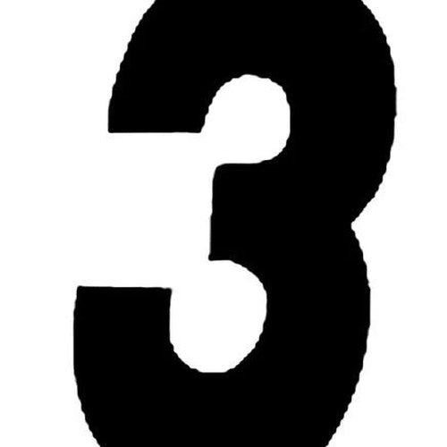 Dirt Digits Super X Numbers 7" Black #3 3-Pack
