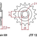 JT Front Sprocket 15T #JTF1381.15 Honda CB500/CBR 500