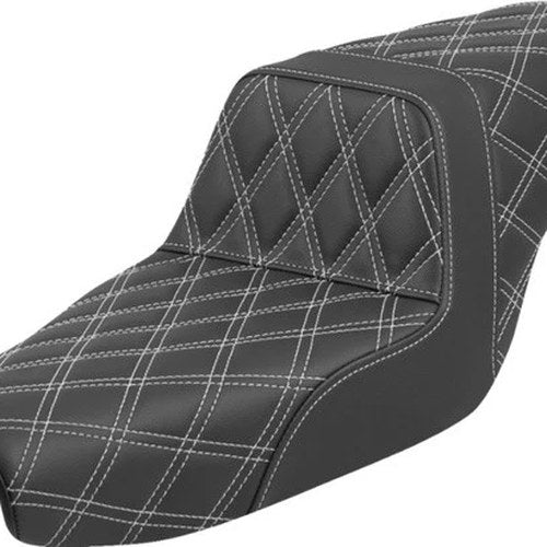 Saddlemen Step-Up LS Seat White Stitch #807-11-17506 Harley Davidson Sportster