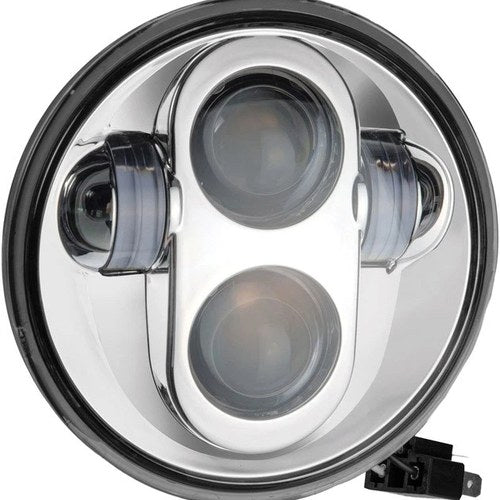 Pathfinder 5-3/4" LED Headlight Chrome for Harley Davidson Motorcycles
