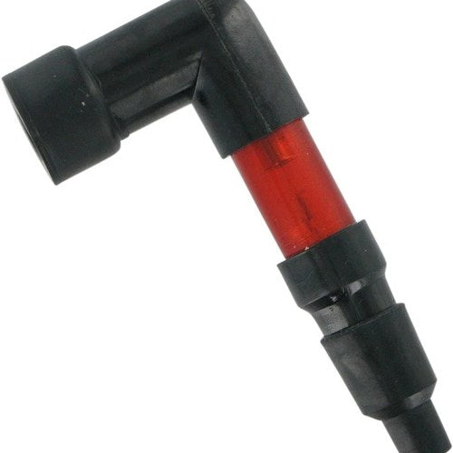PU Flashing Spark Plug Cap with 90 degree Bend Red