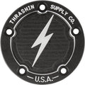 Thrashin Supply Co. Dished Points Cover Black #TSC-3026-4 Harley Davidson