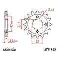 JT Front Sprocket 520 17T #JTF512.17 for Kawasaki ER500X 2000