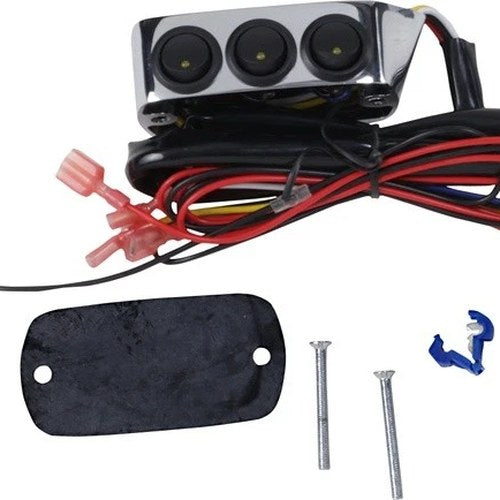 Show Chrome LED Brake Master Cylinder Accessory Switch Box #52-605A