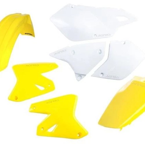 Acerbis Plastics Kit Yellow/White fits Suzuki/Kawasaki DR-Z400E/KLX400R/KLX400SR