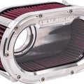 Trask Big Papi High Flow Oval Air Cleaner Raw #TM-1034R Harley Davidson