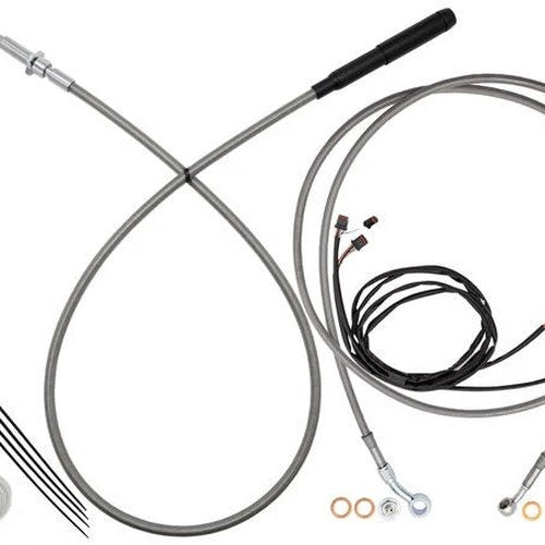 Fat Baggers EZ Install Cable Kit for 16" Ape Bars Stainless/Chrome #219016-C