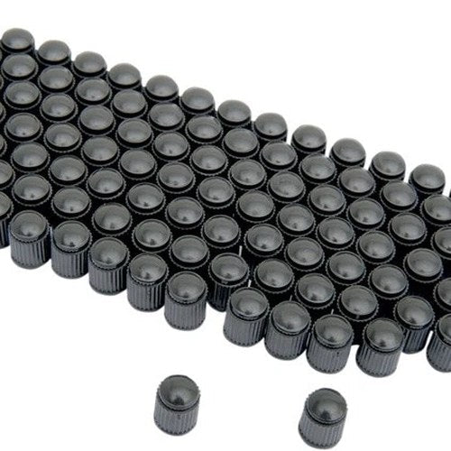 K&L Valve Stem Caps Black 100-Pack