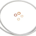 Magnum Polished Stainless E-Z Align Front Brake Line 54" 56154SW Harley Davidson