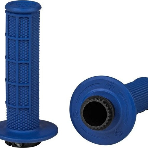 Fire Power Control MX Lock-On Half Waffle Grips Blue