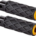 Arlen Ness Knurled Diamond Passenger Footpegs Gold Harley Davidson Softail
