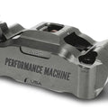 Performance Machine Radial Mount 4-Piston Brake Caliper Front Left Grey