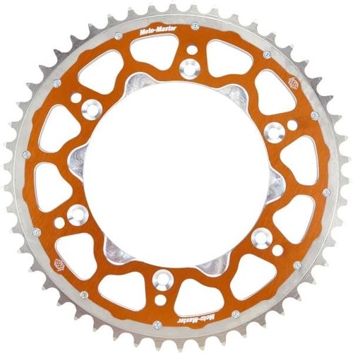 Moto-Master 428 Fusion Dual Ring Rear Sprocket 49T Orange/Silver #62.008.35.49