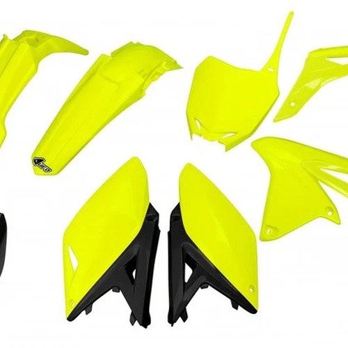 UFO Complete Plastics Kit Fluorescent Yellow for Suzuki RM-Z250 2010-2018