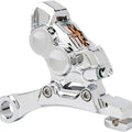 Arlen Ness Tech 4 Piston Rear Brake Caliper with Mounting Bracket Chrome #02-324