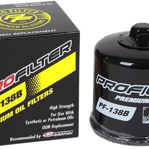 Pro Filter Premium Oil Filter Black for Suzuki Burgman 650/Burgman 650 Executive
