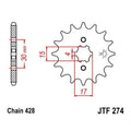 JT Front Sprocket 428 15T fits Honda XL100S 1979-1985