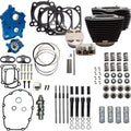 S&S 124" Oil Cooled Power Pack Chain Drive & Non-Highlighted Fins/Black Pushrods