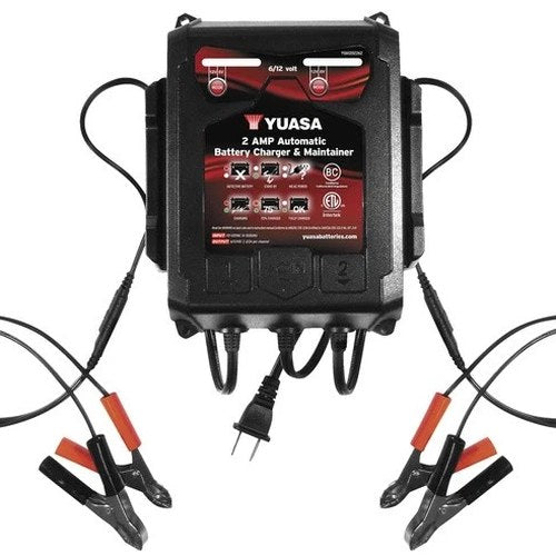 Yuasa 2-Amp Dual Bank Automatic Battery Charger