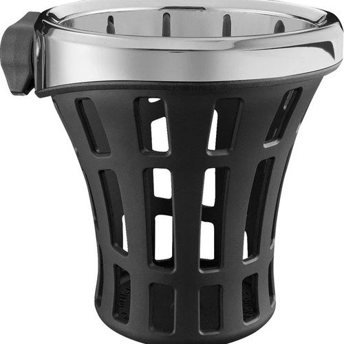 Ciro Big Gen 2 Drink Holder With 7/8" 1" Handlebar Mount Black/Chrome/Chrome