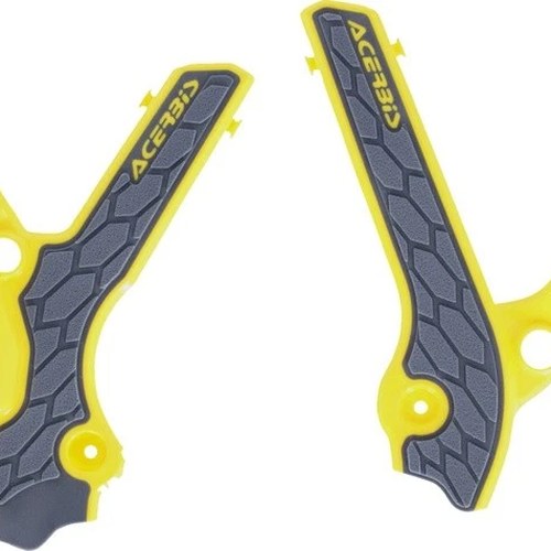Acerbis X-Grip Frame Guards Gray/Yellow for Suzuki DR-Z400S/DR-Z400SM/DR-Z400E