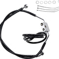 DS Vinyl Brake Line Kit ABS Front Upper/Lower +4" Harley Fxdf Dyna Fat Bob 12-16