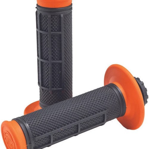 ProTaper Pro Series Clamp-On Half Waffle Grips Orange/Black